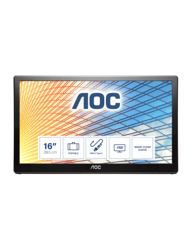 AOC 59 Series E1659FWU LED display 39,6 cm (15.6") 1366 x 768 Pixel Nero