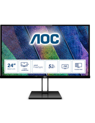 AOC V2 24V2Q Monitor PC 60,5 cm (23.8") 1920 x 1080 Pixel Full HD LED Nero