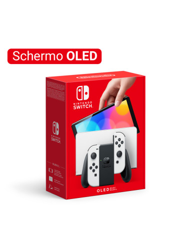 Nintendo Switch (modello Oled) Bianco, schermo 7 pollici