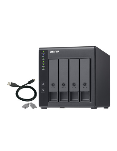 QNAP TR-004 contenitore di unità di archiviazione Box esterno HDD SSD Nero 2.5 3.5"