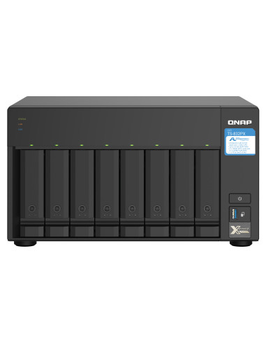 QNAP TS-832PX NAS Tower Annapurna Labs AL324 4 GB DDR4 0 TB QNAP Turbo System Alluminio, Nero