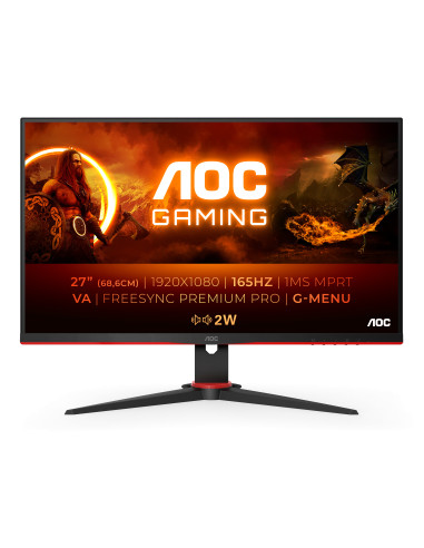 AOC 27G2SAE BK Monitor PC 68,6 cm (27") 1920 x 1080 Pixel Full HD LED Nero, Rosso