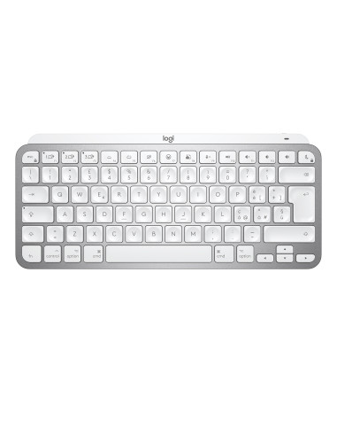 Logitech MX Keys Mini per Mac Tastiera Wireless, Minimal, Compatta, Bluetooth, Tasti Retroilluminati, USB-C, Digitazione