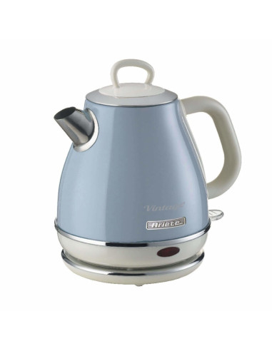 Ariete 2868 Bollitore Elettrico Vintage 1 Litro - Infusi, Tè e Tisane - Autospegnimento - Acciaio Inox - 1 Litro - 1600 Watt -