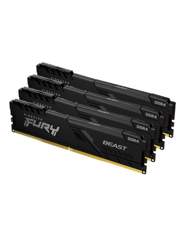 Kingston Technology FURY Beast 128GB 3200MT s DDR4 CL16 DIMM (Kit da 4) Black