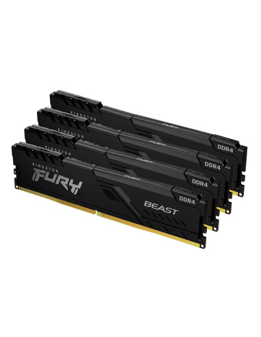 Kingston Technology FURY Beast 128GB 3600MT s DDR4 CL18 DIMM (Kit da 4) Black