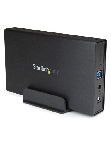 StarTech.com Box esterno per disco rigido SATA III da 3,5" USB 3.0 nero con UASP per SATA 6 Gbps – HDD esterno portatile