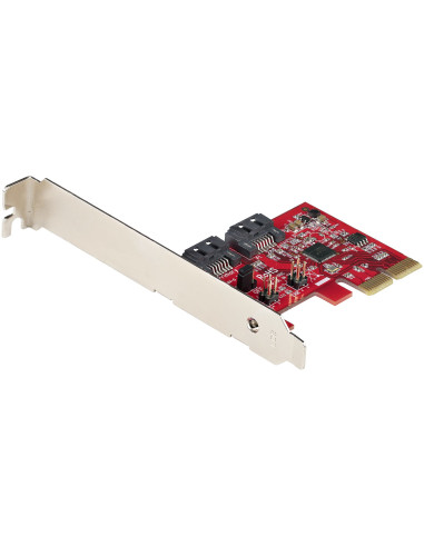 StarTech.com Scheda PCIe SATA - Scheda di Espansione PCIe SATA 2 Porte 6Gbps - Profilo Alto Basso - Controller RAID SATA