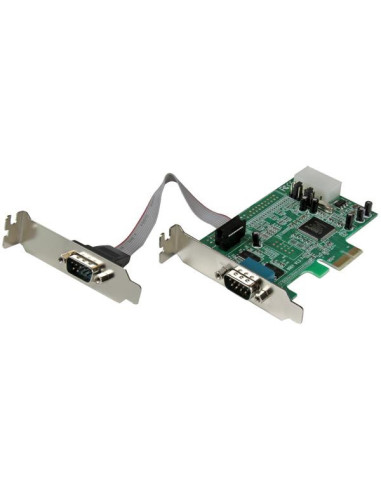 StarTech.com Scheda PCI Express seriale nativa basso profilo a 2 porte RS-232 con 16550 UART