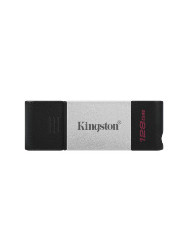 Kingston Technology DataTraveler 80 unità flash USB 128 GB USB tipo-C 3.2 Gen 1 (3.1 Gen 1) Nero, Argento