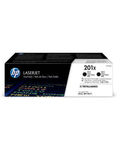 HP Confezione da 2 cartucce toner nero originale ad alta capacità LaserJet 201X