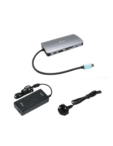 i-tec USB-C Metal Nano Dock HDMI VGA with LAN + Charger 112W