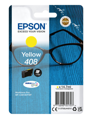 Epson Singlepack Yellow 408 DURABrite Ultra Ink