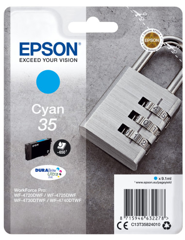 Epson Padlock Singlepack Cyan 35 DURABrite Ultra Ink