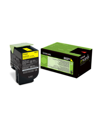 Lexmark 802Y cartuccia toner 1 pz Originale Giallo