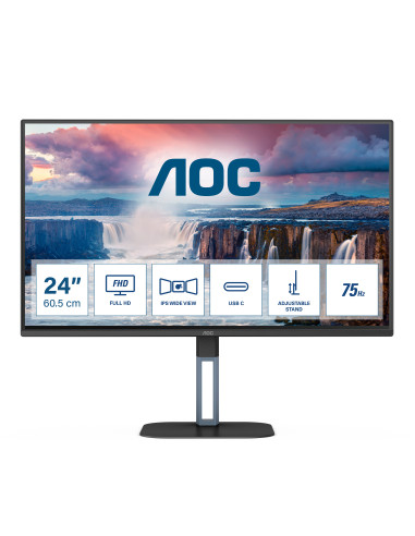 AOC V5 24V5C BK Monitor PC 60,5 cm (23.8") 1920 x 1080 Pixel Full HD LED Nero