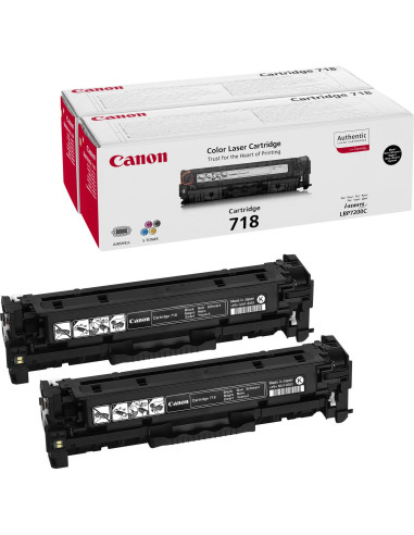 Canon CRG-718 Bk VP cartuccia toner 2 pz Originale Nero