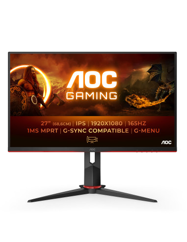 AOC 27G2SPU BK Monitor PC 68,6 cm (27") 1920 x 1080 Pixel Full HD Nero, Rosso