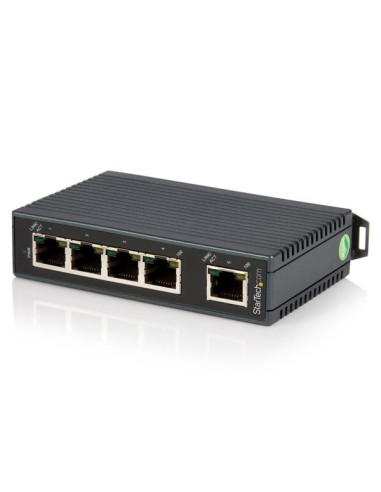 StarTech.com Switch di rete Commutatore Industriale Ethernet a 5 porte - Guida DIN   Montabile a parete