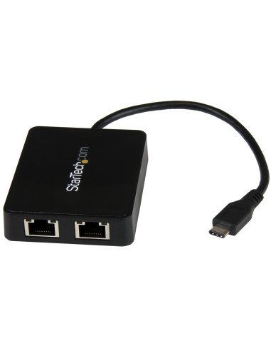 StarTech.com Adattatore di Rete USB-C a doppia uscita Ethernet Gigabit con porta USB tipo-A