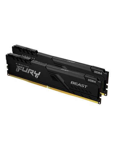 Kingston Technology FURY Beast 32GB 3200MT s DDR4 CL16 DIMM (Kit da 2) 1Gx8 Black