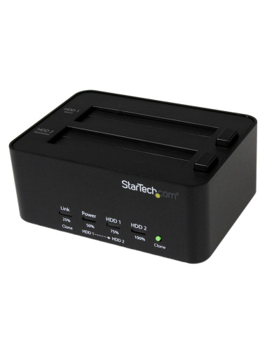 StarTech.com Dock duplicatore USB 3.0 a HD - Duplicatore di dischi rigidi HDD indipendente Clonatore ed Eraser