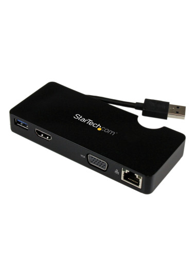 StarTech.com Mini Docking Station Universale per Laptop USB 3.0 con uscita HDMI VGA e Gigabit Ethernet USB3.0