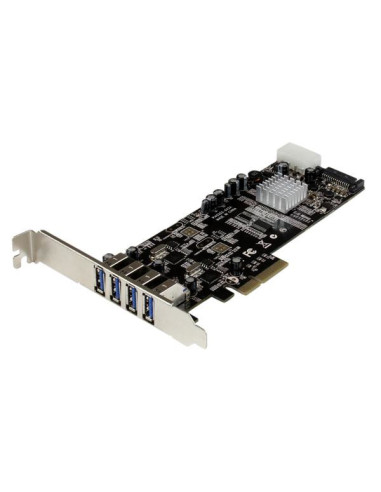 StarTech.com Adattatore scheda SuperSpeed USB 3.0 con 4 porte PCI Express (PCIe) con 2 canali da 5 Gbps dedicati - UASP -