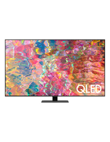 Samsung Series 8 TV QLED 4K 50” QE50Q80B Smart TV Wi-Fi Carbon Silver 2022, Processore Quantum 4K, Quantum HDR, Contrasti