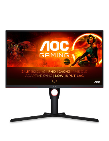 AOC G3 25G3ZM BK Monitor PC 62,2 cm (24.5") 1920 x 1080 Pixel Full HD Nero, Rosso