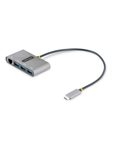 StarTech.com Hub USB-C con Ethernet a 3 porte - Adattatore USB Type-C con 3x USB-A e 1X Ethernet Gigabit - Splitter USB C