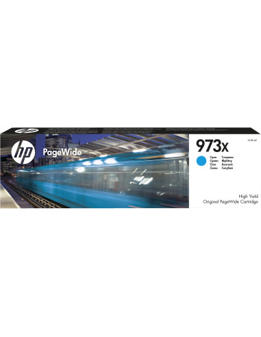 HP Cartuccia ciano ad alta capacità originale 973X PageWide