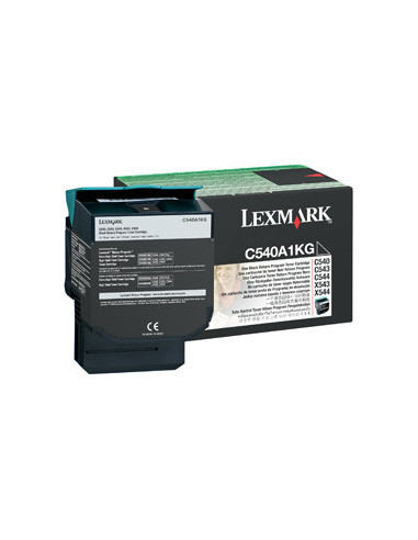 Lexmark C54x, X54x Black Return Programme Toner Cartridge (1K) cartuccia toner Originale Nero