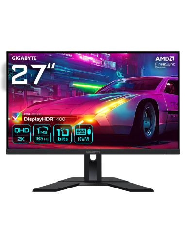 GIGABYTE M27Q 27" Monitor da Gioco QHD - 2560 x 1440, 170Hz, 0.5ms, 350 cd m², FreeSync Premium, Display HDR400, HDMI 2.1,