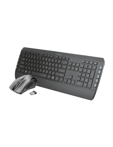 Trust Tecla-2 tastiera Mouse incluso Universale RF Wireless QWERTY Italiano Nero