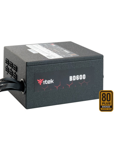 itek BD600 alimentatore per computer 600 W 24-pin ATX ATX Nero