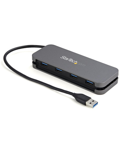 StarTech.com HB30AM4AB hub di interfaccia USB 3.2 Gen 1 (3.1 Gen 1) Type-A 5000 Mbit s Nero, Grigio