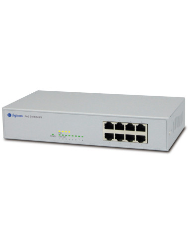 Digicom 8E4463 switch di rete Fast Ethernet (10 100) Supporto Power over Ethernet (PoE) Grigio