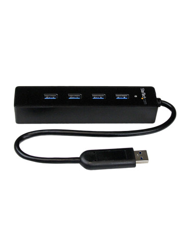 StarTech.com Hub portatile USB 3.0 SuperSpeed a 4 porte - Perno e concentratore per notebook o Ultrabook USB 3.0 con cavo