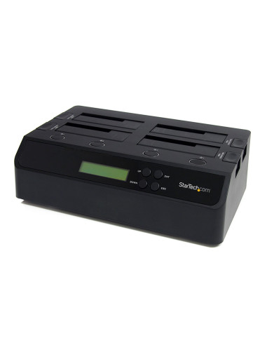 StarTech.com Docking Station per Hard Disk a 4 Slot - Duplicatore ed Eraser USB 3.0 eSATA per SSD HDD SATA - Dock Standalone