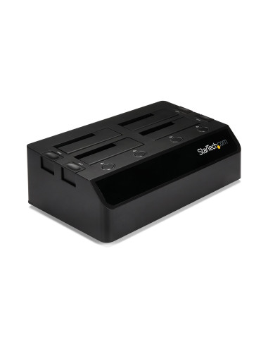 StarTech.com Base de Acoplamiento USB 3.0 con 4 Bahías SATA 6Gbps de 2.5 y 3.5 Pulgadas - Docking Station para HDD SSD