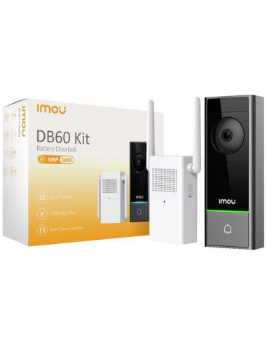 Imou DB60 Kit - Videocampanello da 5Mp a batteria con suoneria da interno supplementare