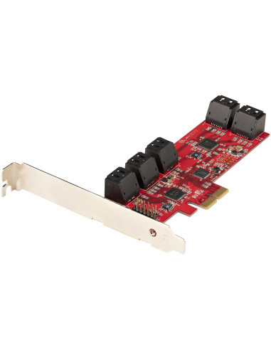 StarTech.com Scheda PCIe SATA - Scheda di Espansione PCIe SATA a 10 porte - 6 Gbps - Staffa a Profilo Basso Alto - 10