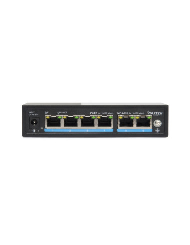 Vultech Security Switch PoE+ (Unmanaged) 4 porte 10 100 FE + 2 porte Uplink 10 100 FE