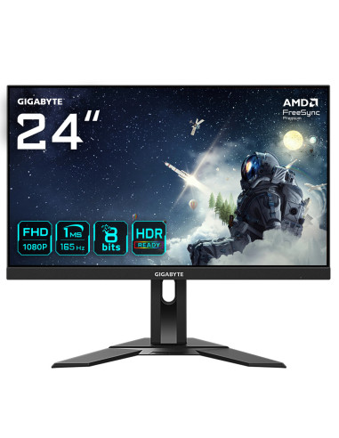 GIGABYTE G24F 2 24" FHD Monitor da gaming - 1920 x 1080, 165 Hz, 1 ms, 300 cd m², AMD FreeSync Premium, HDR Ready, DisplayPort