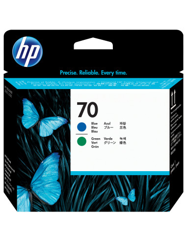 HP Testina di stampa blu e verde DesignJet 70