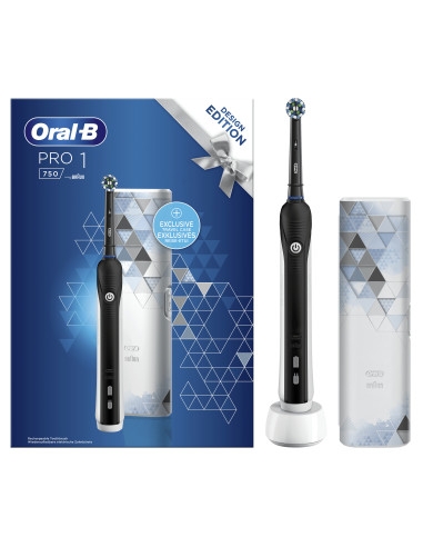 Oral-B PRO 1-750 Spazzolino Elettrico Ricaricabile Di Braun, 1 Testina, 1 Custodia Da Viaggio In Regalo