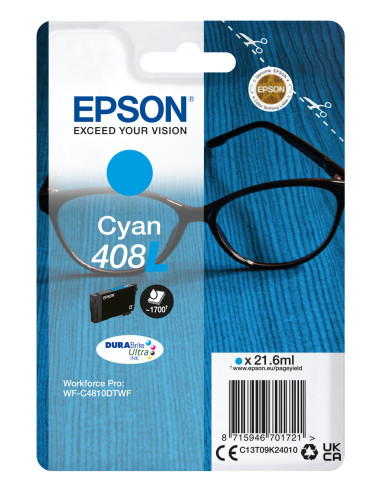 Epson Singlepack Cyan 408L DURABrite Ultra Ink