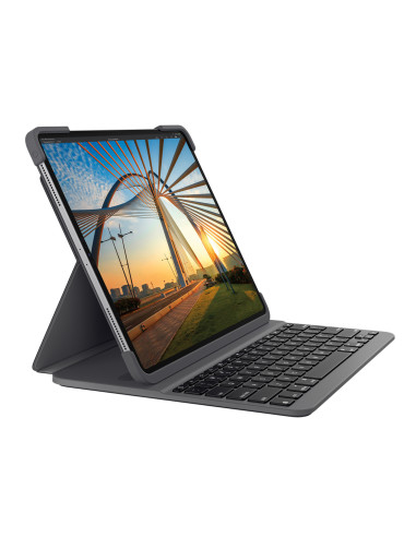 Logitech SLIM FOLIO PRO, custodia Bluetooth con tastiera retroilluminata per iPad Pro da 12,9 pollici (3a e 4a generazione)