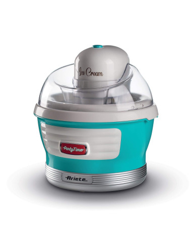 Ariete 643 Ice Cream Maker Party Time, Macchina per fare il gelato, 12W, Capacità 1,5 L, Cestello estraibile con doppio